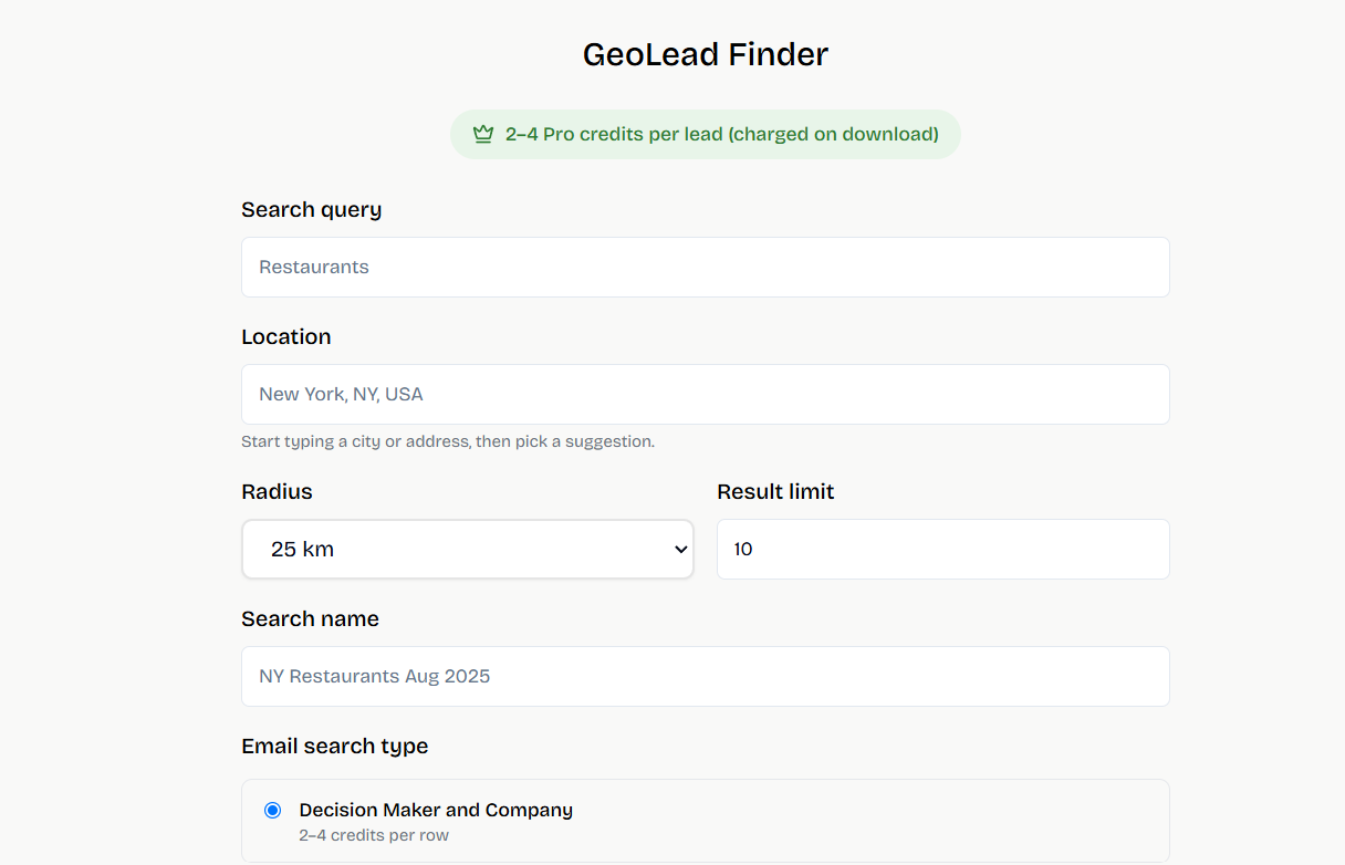 GeoLead Finder