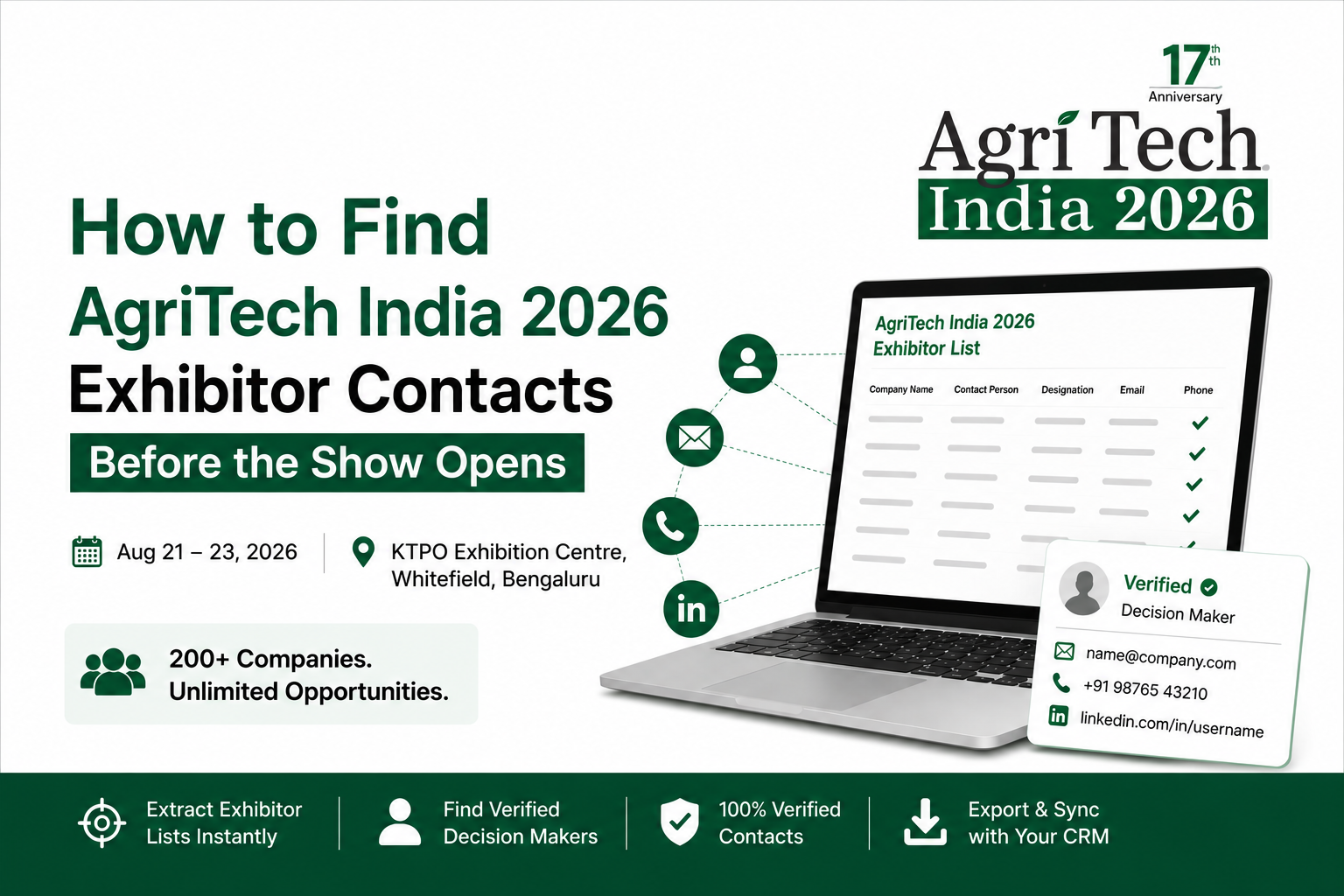 AgriTech India 2026 exhibitor contacts and Leadline lead generation